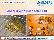 Gold & silver Mining Email List