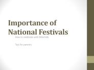 Importance of national festival