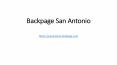 Backpage San Antonio PowerPoint PPT Presentation