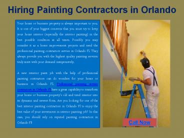 Hiring Painting Contractors in Orlando