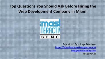 Top Questions You Should Ask Before Hiring the Web Development Company