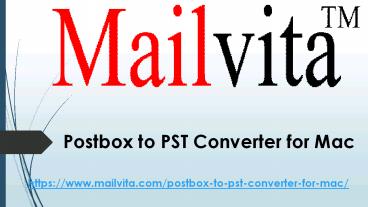 Postbox to PST Converter for Mac