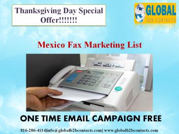 Mexico Fax Marketing List
