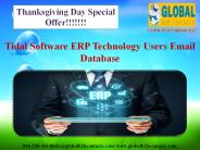 Tidal Software ERP Technology Users Email Database