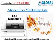 African Fax Marketing List
