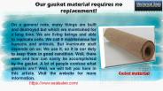 Our gasket material requires no replacement! (1)