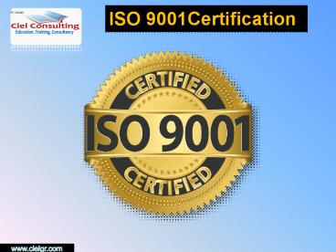 ISO 9001 Certification