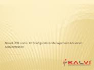 Novell ZEN works 10 Configuration Management Advanced Administration
