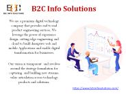 B2C Info Solutions -  Best Mobile App Development Company