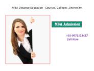 MBA Distance Education - Courses, Colleges ,University, Fees Structure.