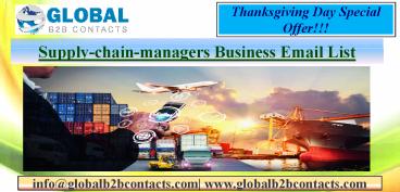 Supply-chain-managers Business Email List