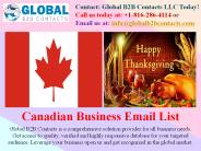 Canadian Business Email List