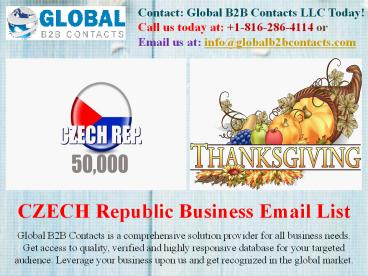 CZECK Republic Business Email List