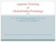 Appium Training | Mobile Automation Appium online Training - GOT