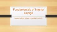 Fundamentals of Interior Design - Avantika University