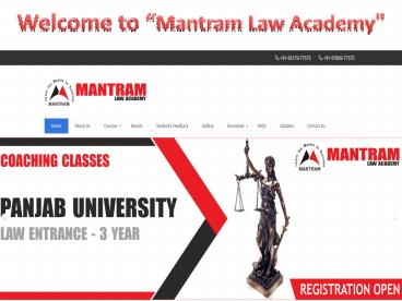 Best LLB, Law, CLAT Entrance Coaching Institute in Chandigarh