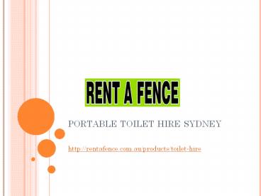 Portable Toilet Hire Sydney
