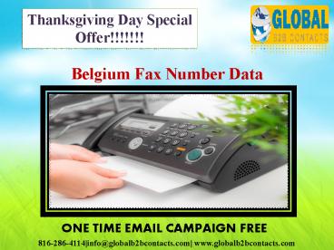 Belgium Fax Number Data