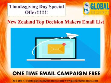 New Zealand Top Decision Makers Email List