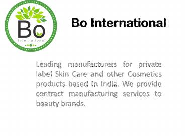 Bo International PPT