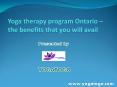 Yoga therapy program Ontario – the benefits that you will avail PowerPoint PPT Presentation