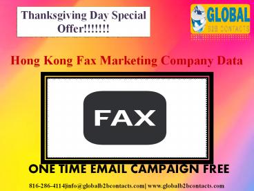 Hong Kong Fax Marketing Company Data