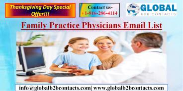 Family Practice Physicians Email List