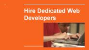 Hire dedicated web developers