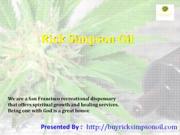 buy rick simpson oil