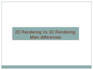 2D Rendering Vs 3D Rendering: Main differences