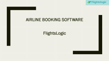 Airline Booking Software