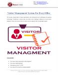 Tracking of visitors made easy by Visitor Management System VMs VisitorPro PowerPoint PPT Presentation