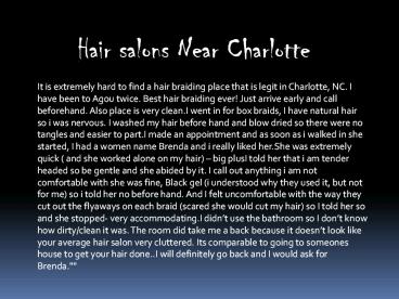 Hair braiding charlotte nc