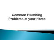 Common Plumbing Problems at your Home