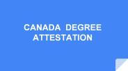Canada Degree attestation