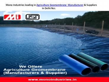 Agriculture Geomembrane Manufacturers