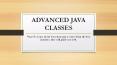 Advanced Java Classes PowerPoint PPT Presentation