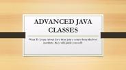 Advanced Java Classes