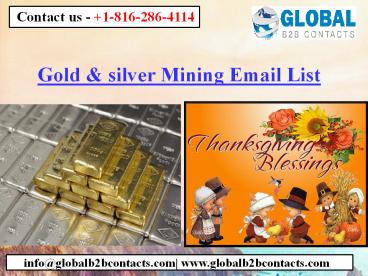 Gold & silver Mining Email List