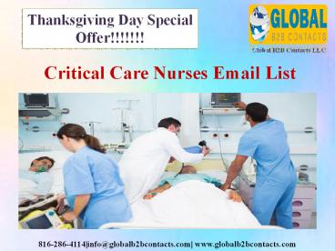 Critical Care Nurses Email List