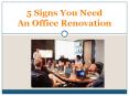 5 Signs You Need An Office Renovation PowerPoint PPT Presentation