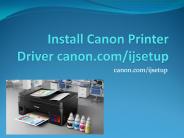 Install Canon Printer Driver canon.com/ijsetup