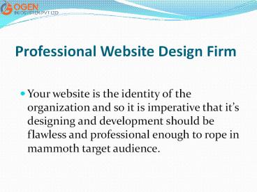 Professional Website Design Firm