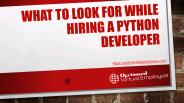 what to look for while hiring python developer