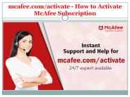 mcafee.com/activate - How to Activate McAfee Subscription