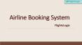 Airline Booking System PowerPoint PPT Presentation