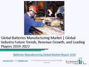 Global Batteries Manufacturing Market Report 2019