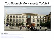 Top Spanish Monuments To Visit