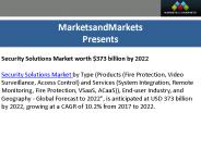 Security Solutions Market : Industry Trends and Technology