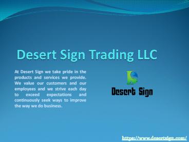Decorative & Frosted Window Film in UAE - Desert Sign